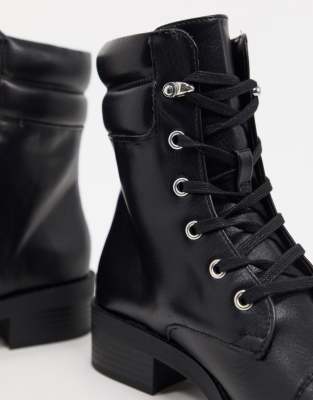 bershka black ankle boots