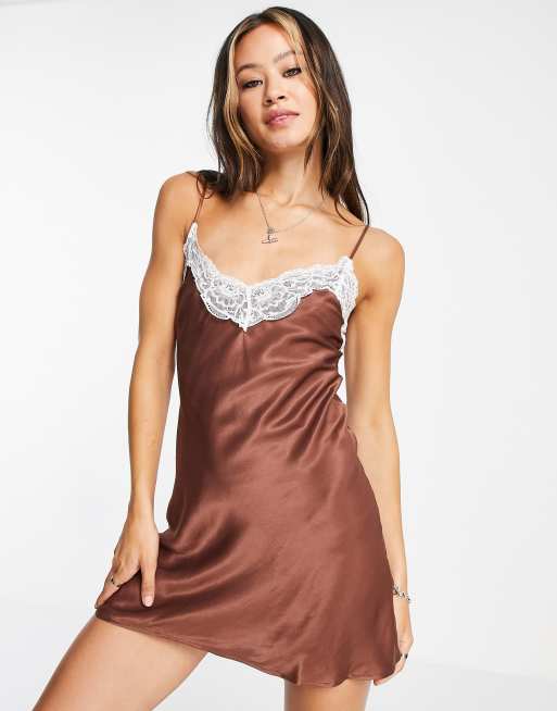 Slip dress bershka hot sale
