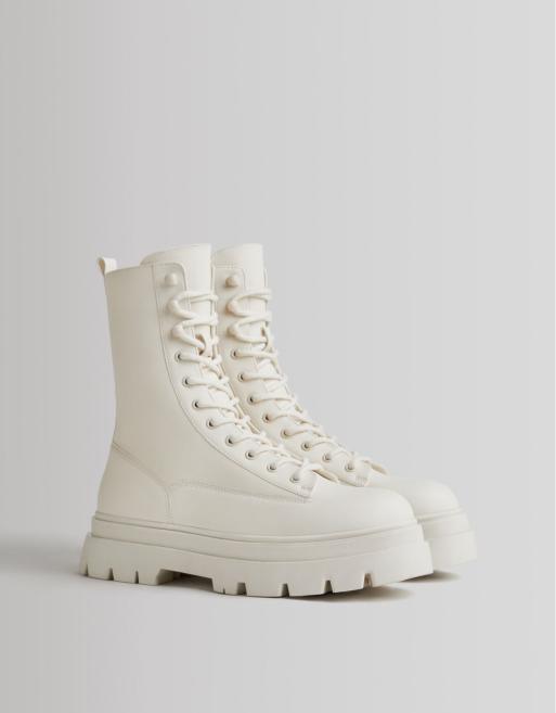 mens white lace up boots