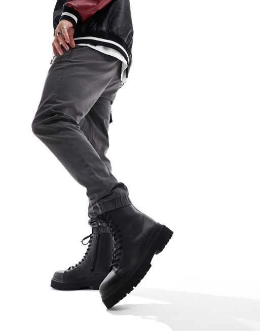 Military boots outfit on sale men