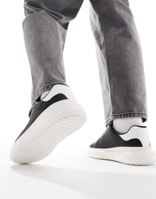 B27 Uptown Low-Top Sneaker Beige and White Grained Calfskin