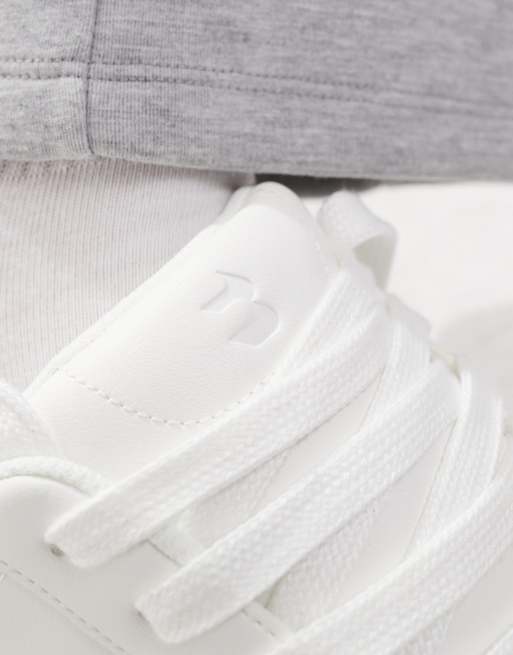Bershka lace up sneakers in white | ASOS