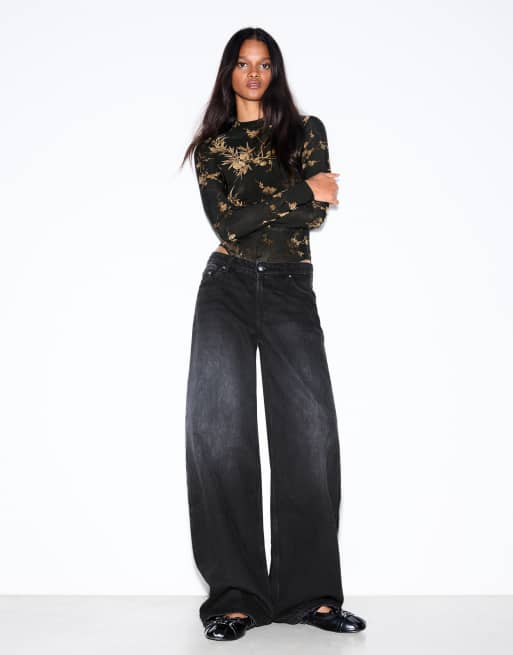 Bershka Langarm-Body in Schwarz, 4 von 5