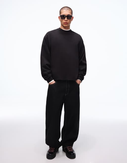 Bershka – Langärmliges Shirt in Schwarz, 3 von 4