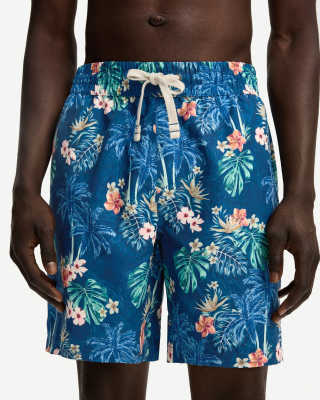 Herren Badehose Mit Tropischem Druck – Schnell Trocknend, Für Strand, Pool & Sport