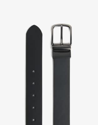 Bershka - Large ceinture réversible - Noir