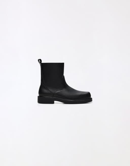 Bershka lässige Ankle-Boots in Schwarz, 7 von 7