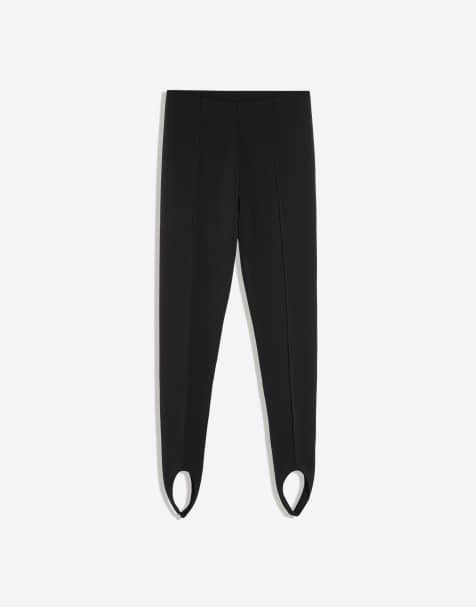 Bershka leggings med fotrem i svart - view 1
