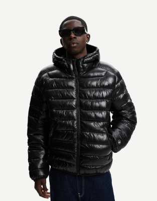 Leichte, wattierte Jacke in Schwarz Schwarz M