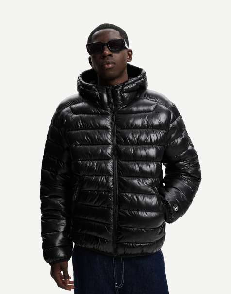 Bershka – Leichte, wattierte Jacke in Schwarz - view 1