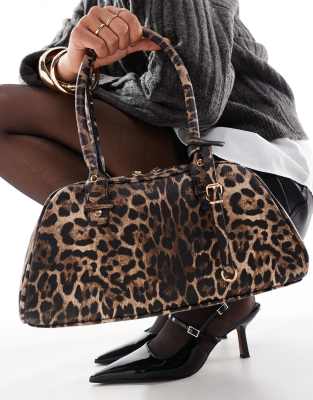 Bershka leopard bowling bag