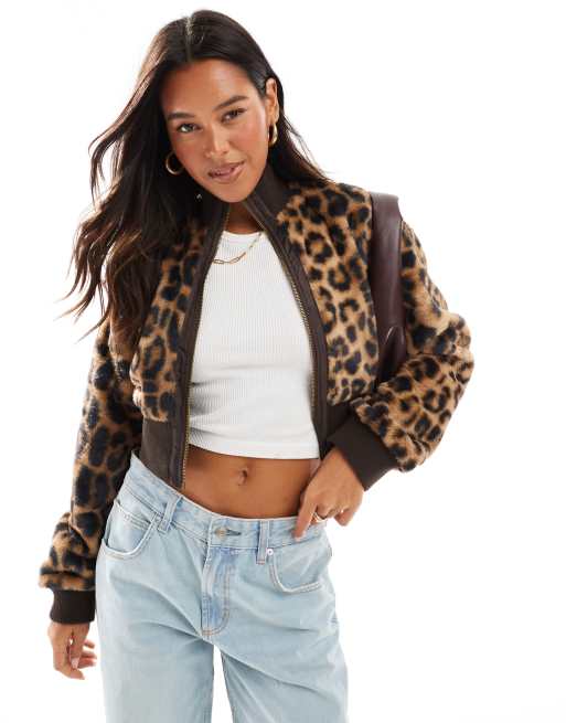 Bershka leopard coat hotsell