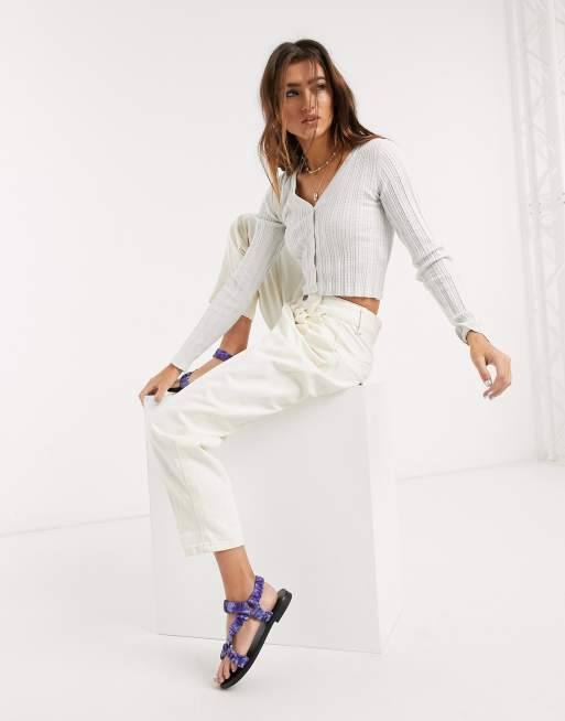 grey bershka cargos