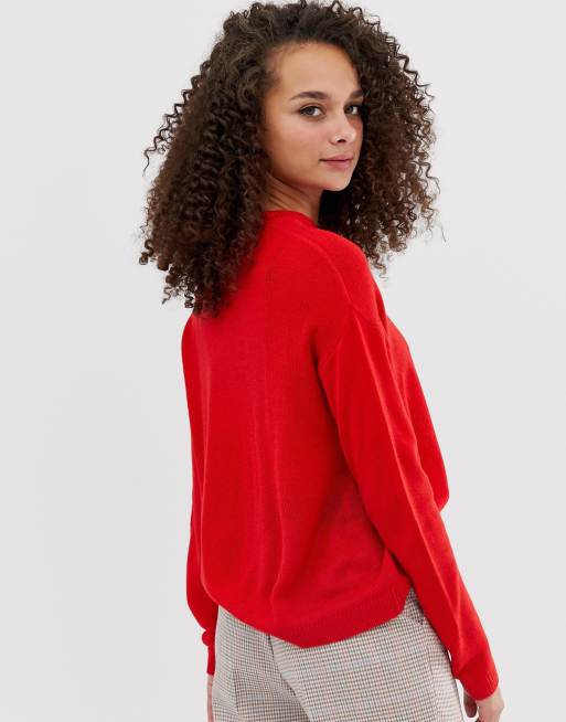 Lightweight red outlet sweater