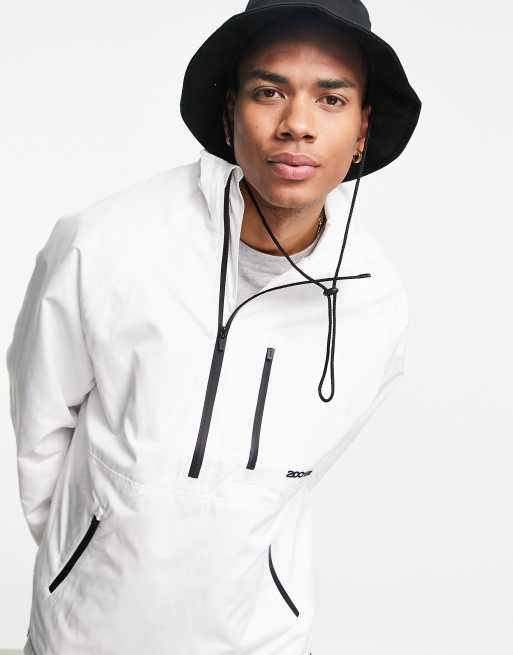 Bershka lightweight overhead jacket in white