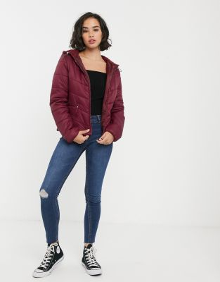 maroon light jacket