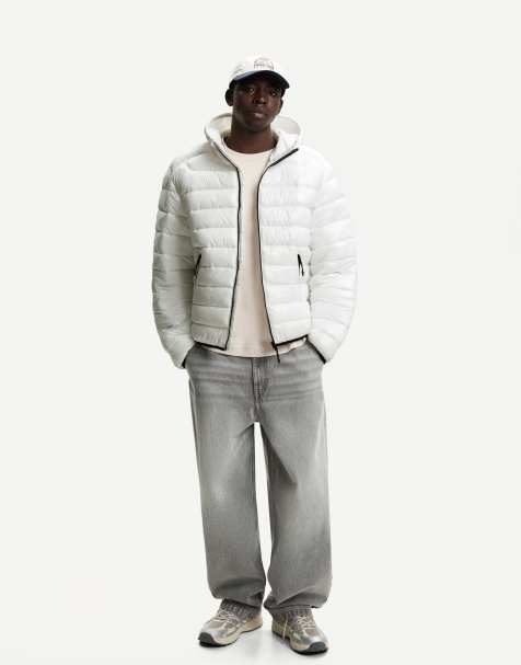 Bershka Lightweight puffer jacket in white - view 1
