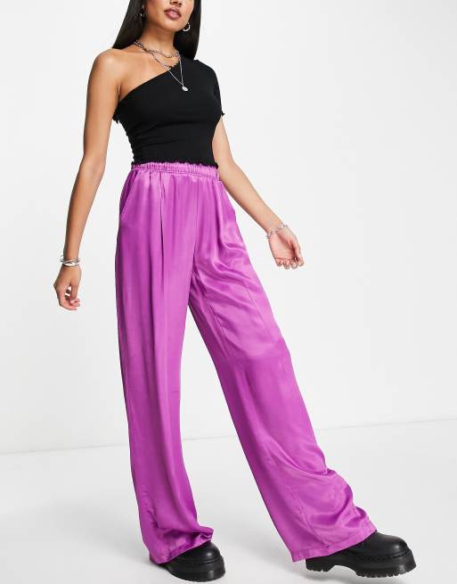 Bershka lila broek new arrivals