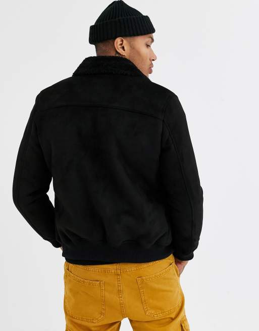 Bershka hot sale suede jacket