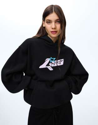 Bershka - Lisa - Kapuzenpullover in Schwarz