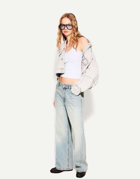 Bershka – Ljusblå baggy jeans - view 1
