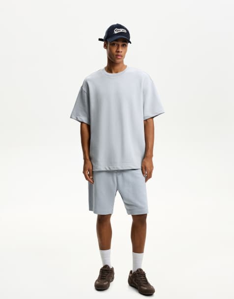 Bershka – Ljusblå, mjuka bermudashorts - view 1