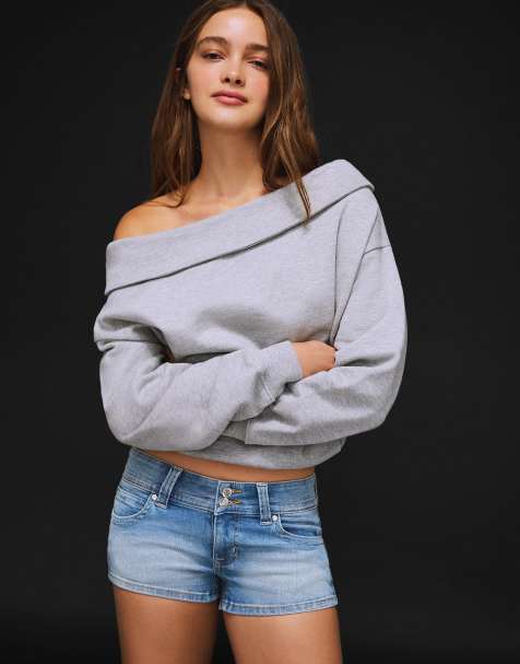 Bershka – Ljusblå, superkorta jeansshorts - view 1