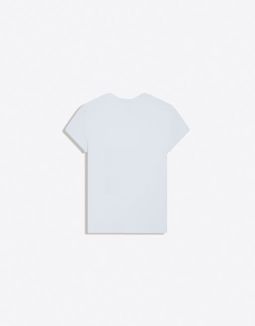 Bershka – Ljusblå t-shirt med rund halsringning och korta ärmar, 6 av 6