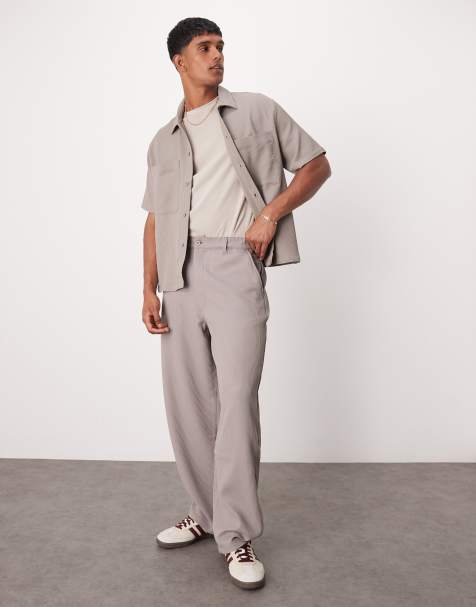 Bershka – Ljusbrunt, plisserat set - view 1