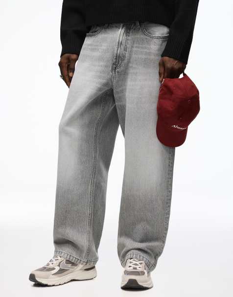 Bershka – Ljusgrå, baggy jeans - view 1