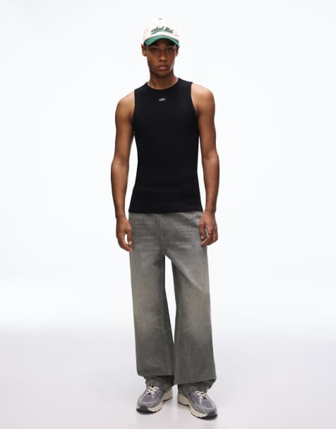 Bershka – Ljusgrå, superbaggy jeans - view 1