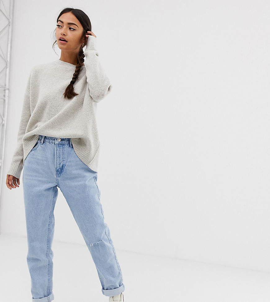 Bershka – Ljustvättade jeans i mom jeans-modell-Lila
