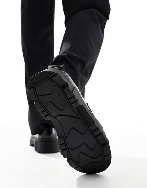 Bershka – Loafer in Schwarz mit dicker Sohle, 3 von 4