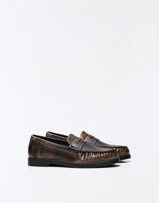 Bershka loafers i brun, 6 af 7