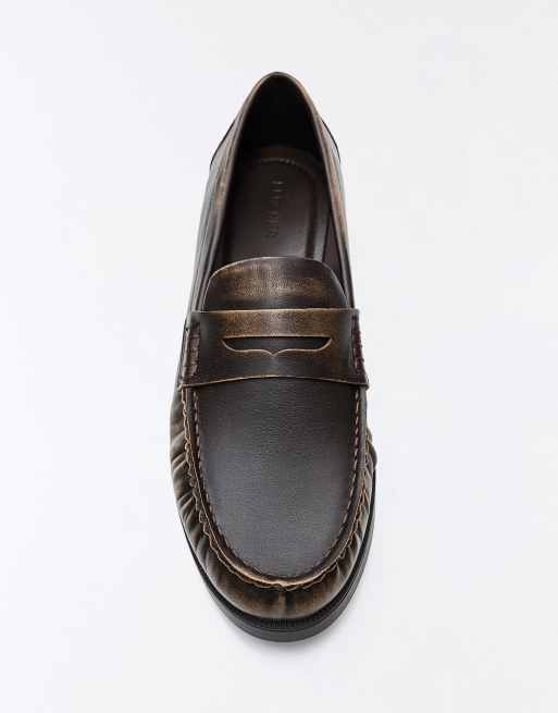 Bershka loafers i brun, 7 af 7