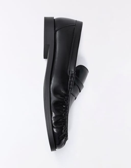 Bershka loafers met plooien in zwart, 7 van 7