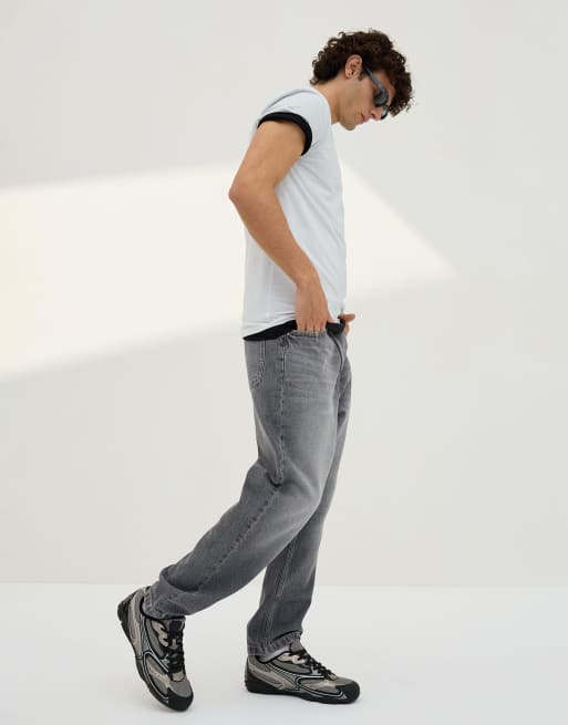 Bershka – Lockere Jeans in Grau, 2 von 4