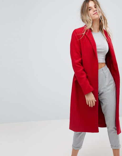 Manteau rouge bershka new arrivals