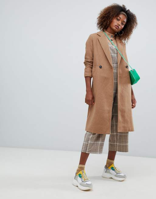 Bershka on sale camel coat