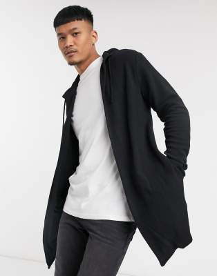 black long line cardigan