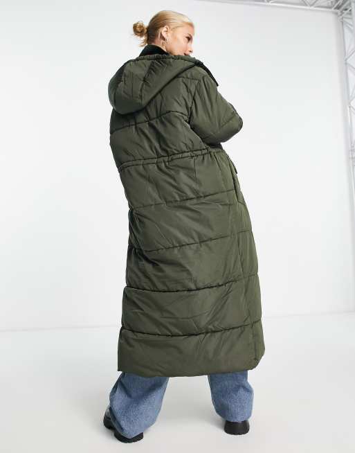 Bershka long outlet puffer coat