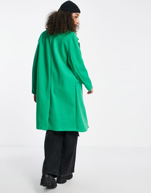 Bershka 2024 green coat