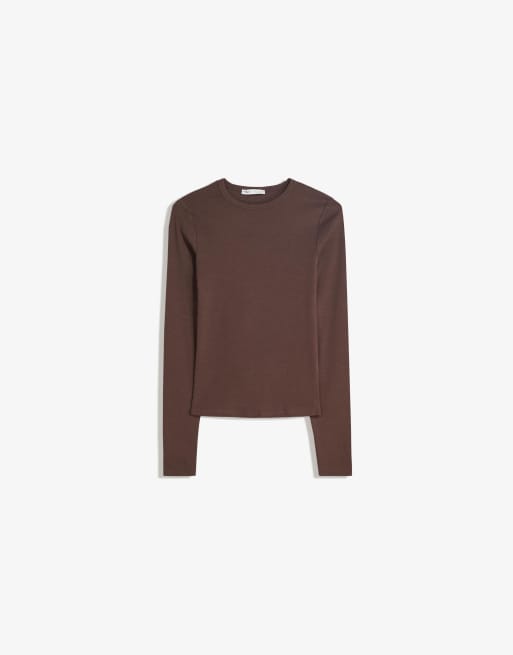 Bershka – Longsleeve in Braun, 4 von 4