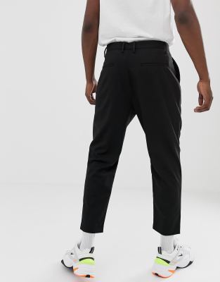 black loose fit pants