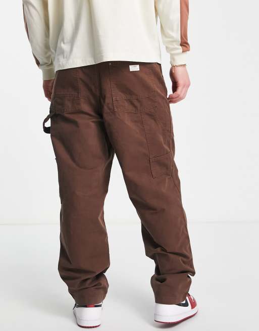 ASOS Design Skater Carpenter Pants in Brown