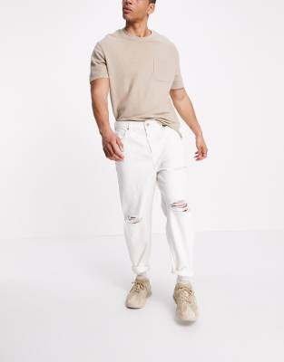 bershka relaxed fit jeans blue denim