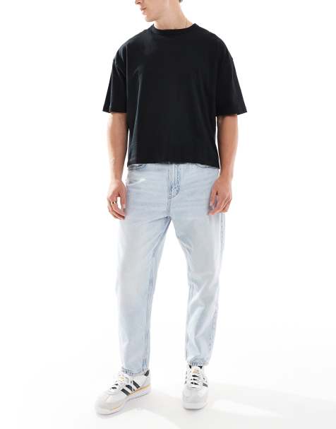 Bershka loose fit jeans in light blue wash - view 1