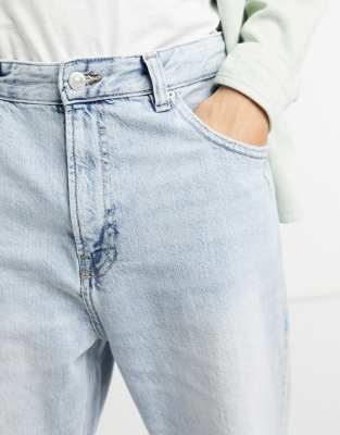 bershka relaxed fit jeans blue denim