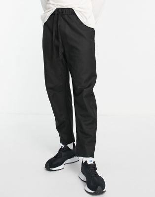 black loose trousers