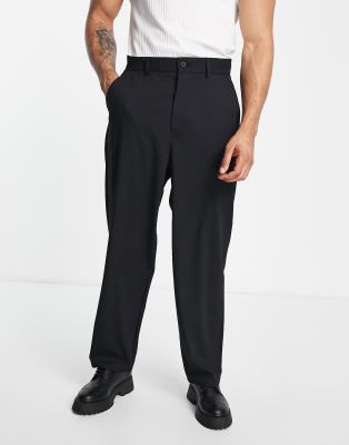 asos black loose fit pants